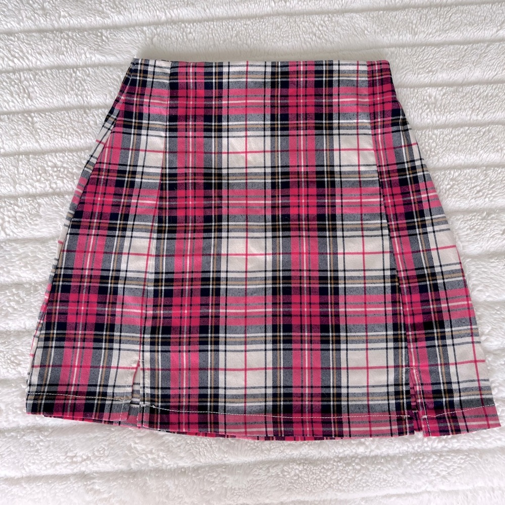John Galt Pink Plaid Mini Skirt 💕